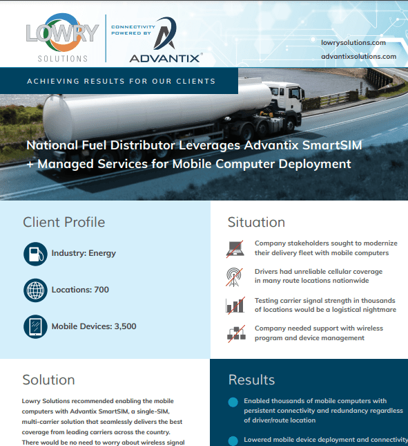 Lowry Solutions_Advantix_Fuel Distribution_Case Study